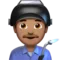 Man Factory Worker: Medium Skin Tone emoji on iPhone