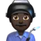 Man Factory Worker: Dark Skin Tone emoji on iPhone