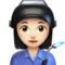 Woman Factory Worker: Light Skin Tone emoji on Apple iOS 10.3