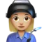 Woman Factory Worker: Medium-Light Skin Tone emoji on iPhone