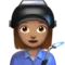 Woman Factory Worker: Medium Skin Tone emoji on Apple iOS 17.4