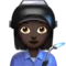 Woman Factory Worker: Dark Skin Tone emoji on iPhone