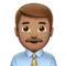 pekerja pejabat lelaki: ton kulit sederhana, pekerja pejabat lelaki: ton kulit sederhana emoji di Apple iOS 16.4