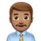 Man Office Worker: Medium Skin Tone emoji on iPhone
