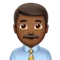 Man Office Worker: Medium-Dark Skin Tone emoji on Apple iOS 10.2