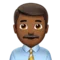 Man Office Worker: Medium-Dark Skin Tone emoji on iPhone