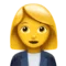 Žena administrativní pracovník emoji na Apple iOS 11.3