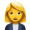 Woman Office Worker emoji on Apple iOS 12.1