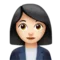 Woman Office Worker: Light Skin Tone emoji on Apple iOS 12.1
