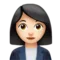 Woman Office Worker: Light Skin Tone emoji on iPhone