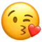 Face Blowing a Kiss emoji on iPhone