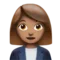 Woman Office Worker: Medium Skin Tone emoji on iPhone