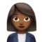 Kvinnlig kontorsarbetare: Mellanmörk hudton emoji på iPhone (iOS 12.2)
