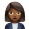 Woman Office Worker: Medium-Dark Skin Tone emoji on iPhone