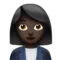 Woman Office Worker: Dark Skin Tone emoji on Apple iOS 13.1