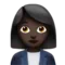 Woman Office Worker: Dark Skin Tone emoji on iPhone
