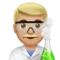 Muž vědec: středně světlý odstín pleti emoji na Apple iOS 10.2