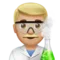 Man Scientist: Medium-Light Skin Tone emoji on iPhone