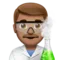Man Scientist: Medium Skin Tone emoji on Apple iOS 17.4