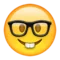Nerd Face emoji on Apple iOS 9.1