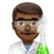 Wissenschaftler (Mann): Mittel- bis dunkler Hautton Emoji auf Apple iOS 12.2