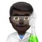 Mandlig videnskabsmand: Mørk hudtone emoji på Apple iOS 17.4