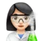 Woman Scientist: Light Skin Tone emoji on Apple iOS 13.2