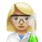 Woman Scientist: Medium-Light Skin Tone emoji on iPhone (iOS 13.1)