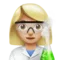 Woman Scientist: Medium-Light Skin Tone emoji on iPhone
