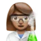 Woman Scientist: Medium Skin Tone emoji on iPhone