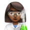 Woman Scientist: Medium-Dark Skin Tone emoji on Apple iOS 10.3