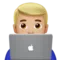 Man Technologist: Medium-Light Skin Tone emoji on Apple iOS 13.3