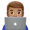 Man Technologist: Medium Skin Tone emoji on Apple iOS 10.2