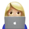 Woman Technologist: Medium-Light Skin Tone emoji on iPhone