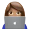 Woman Technologist: Medium Skin Tone emoji on Apple iOS 17.4