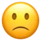 Slightly Frowning Face emoji on Apple iOS 17.4