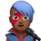 Man Singer: Medium-Dark Skin Tone emoji on iPhone