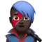 Man Singer: Dark Skin Tone emoji on Apple iOS 13.3