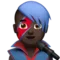 Man Singer: Dark Skin Tone emoji on iPhone