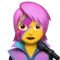 Woman Singer emoji on Apple iOS 10.2