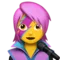 Kadın Şarkıcı Apple üzerinde emoji iOS 17.4