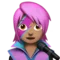 Woman Singer: Medium Skin Tone emoji on iPhone