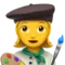 Woman Artist emoji on Apple iOS 17.4