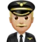 ️ Man Pilot: Medium-Light Skin Tone emoji on Apple iOS 17.4