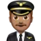 ️ Pilot (Mann): Mittlerer Hautton Emoji auf Apple iOS 13.2
