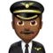 Manlig pilot: Mellanmörk hudton emoji på iPhone (iOS 11.2)