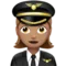 Γυναίκα Πιλότος: Μεσαίος Τόνος Δέρματος emoji στο iPhone (iOS 11.1)