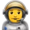 İnsan Astronot Apple üzerinde emoji iOS 13.3