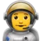 Man Astronaut emoji on iPhone