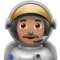 Man Astronaut: Medium Skin Tone emoji on iPhone (iOS 14.6)